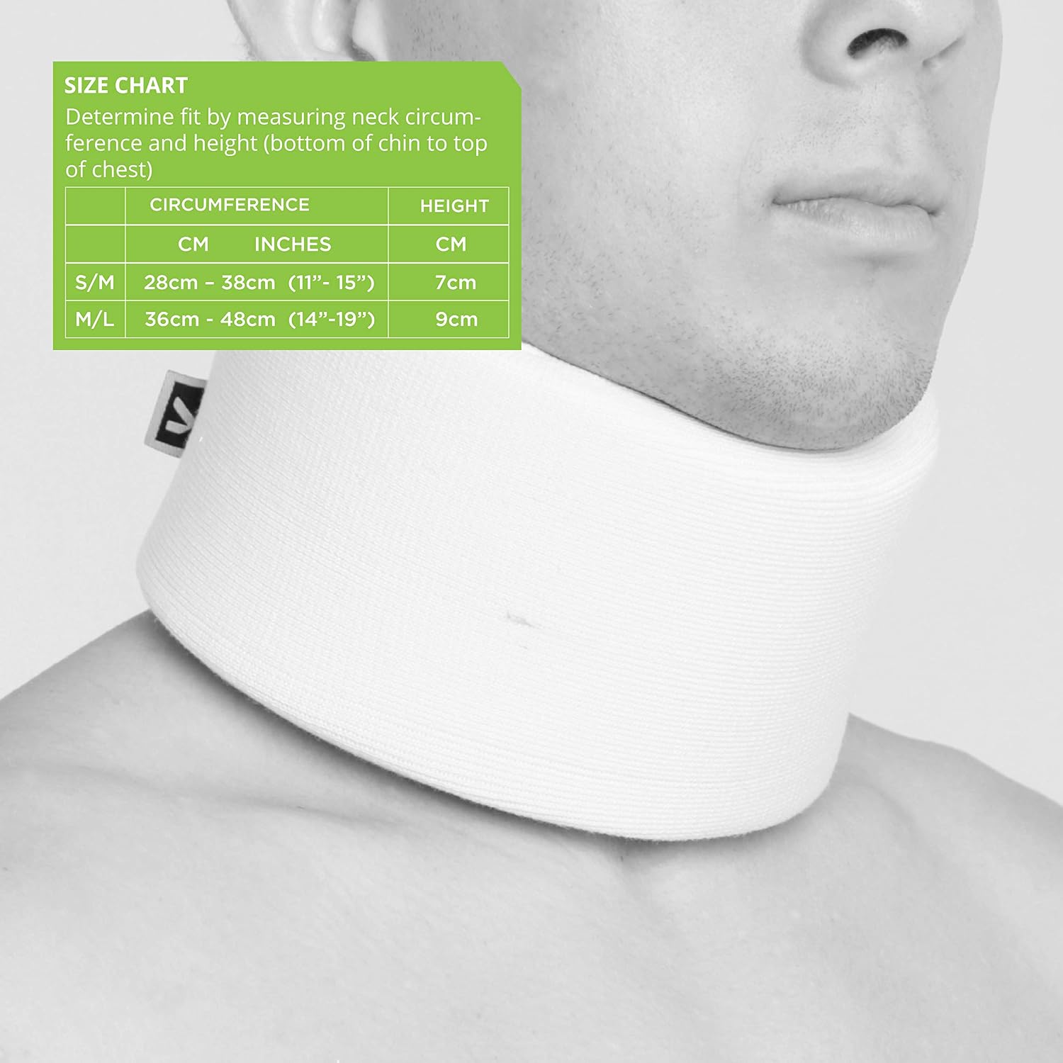 Kedley Foam Neck Collar Medical Grade Adjustable Neck Brace Support, White, S/M (Pack of 1) - Image 5