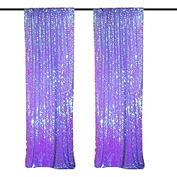 JYFLZQ Lavender Payette Mermaid Sequin Backdrop