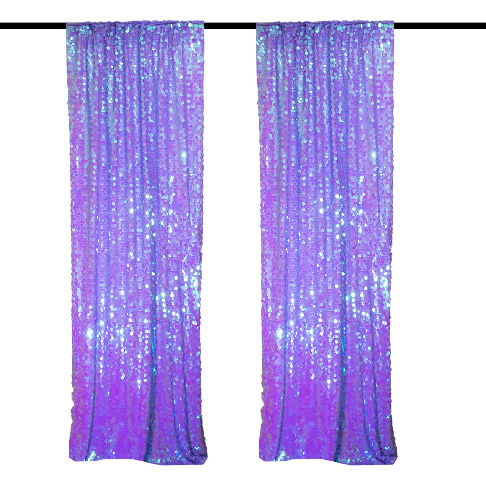 JYFLZQ Lavender Payette Mermaid Sequin Backdrop