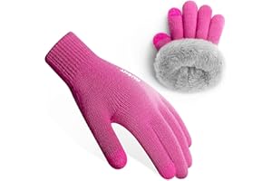 Rahhint Kids Winter Gloves for Boys Girls Children Toddler Thermal Wool Knit Gloves with insulated fleece lining Warm Gift