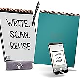 Rocketbook Flip Reusable Smart Notepad | Eco-Friendly, Digitally Connected Notebook for Ambidextrous Writers | Dotted & Lined