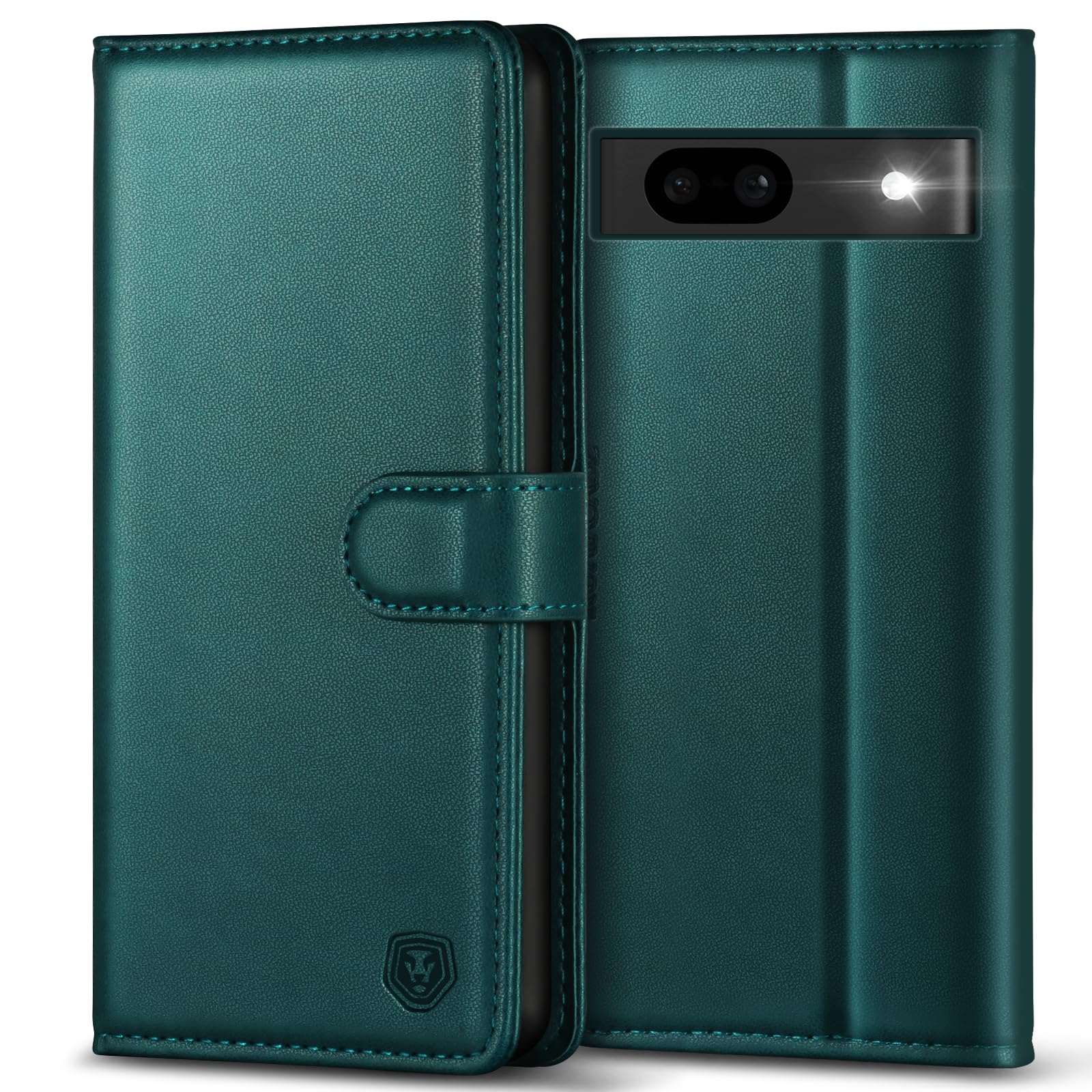 Mobile Phone Case for Google Pixel 8A Case Premium PU Leather Flip Case Wallet Card Slot Stand Magnetic Case Protective Case for Google Pixel 8A - Green