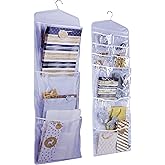 Regal Bazaar Large Double-Sided Hanging Gift Bag Organizer and Tissue Paper Holder (White)
