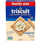 Triscuit Original Whole Grain Wheat Crackers, Healthy Snacks, 12.5 oz | Vegan Crackers, Lunch Snacks, 100% Whole Grain Wheat, Non-GMO, No Artificial Colors or Flavors