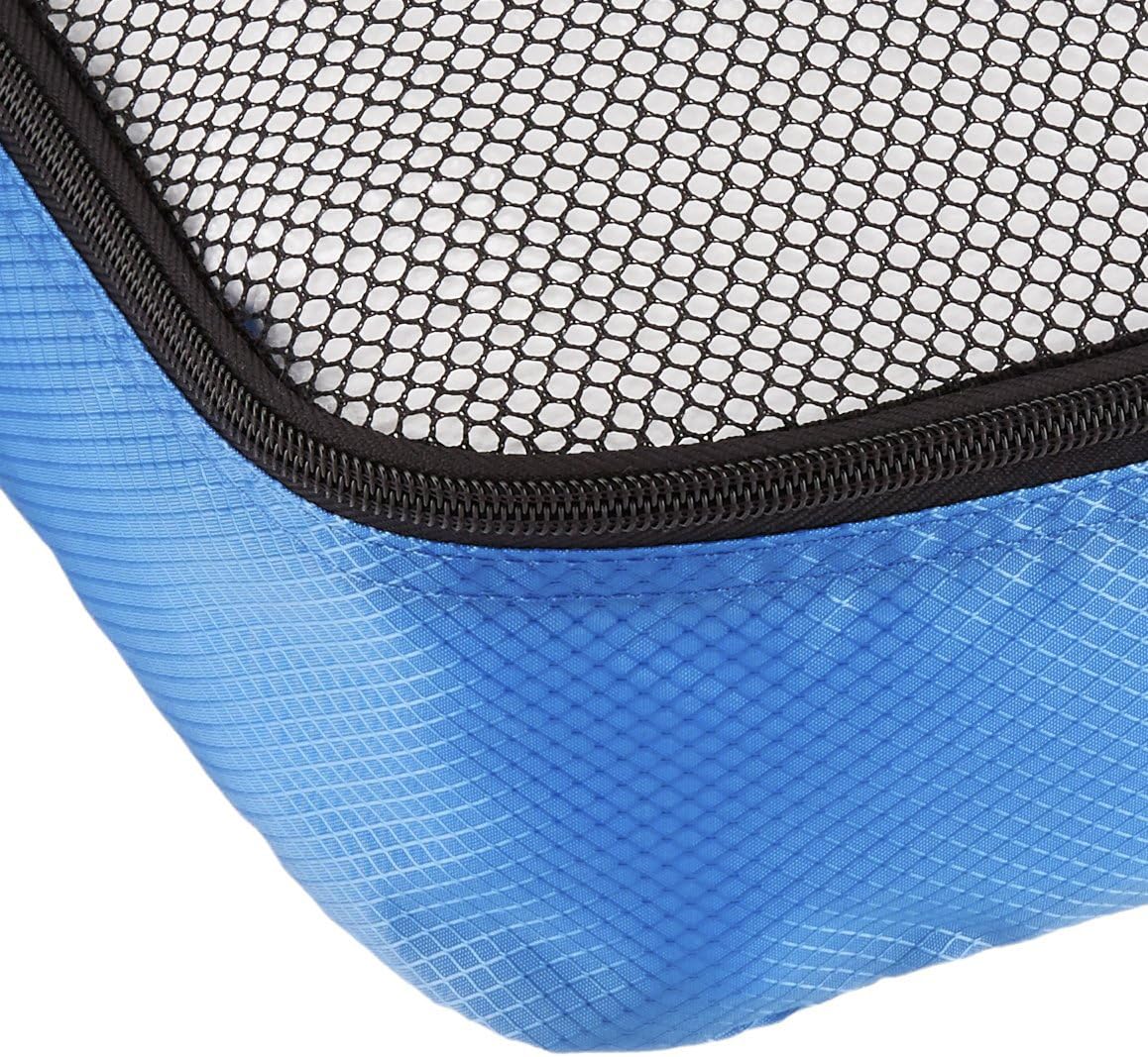 | Basics 4 Piece Packing Travel Organizer Cubes Set - 2 Medium and 2 Large, Blue | Packing Organizers