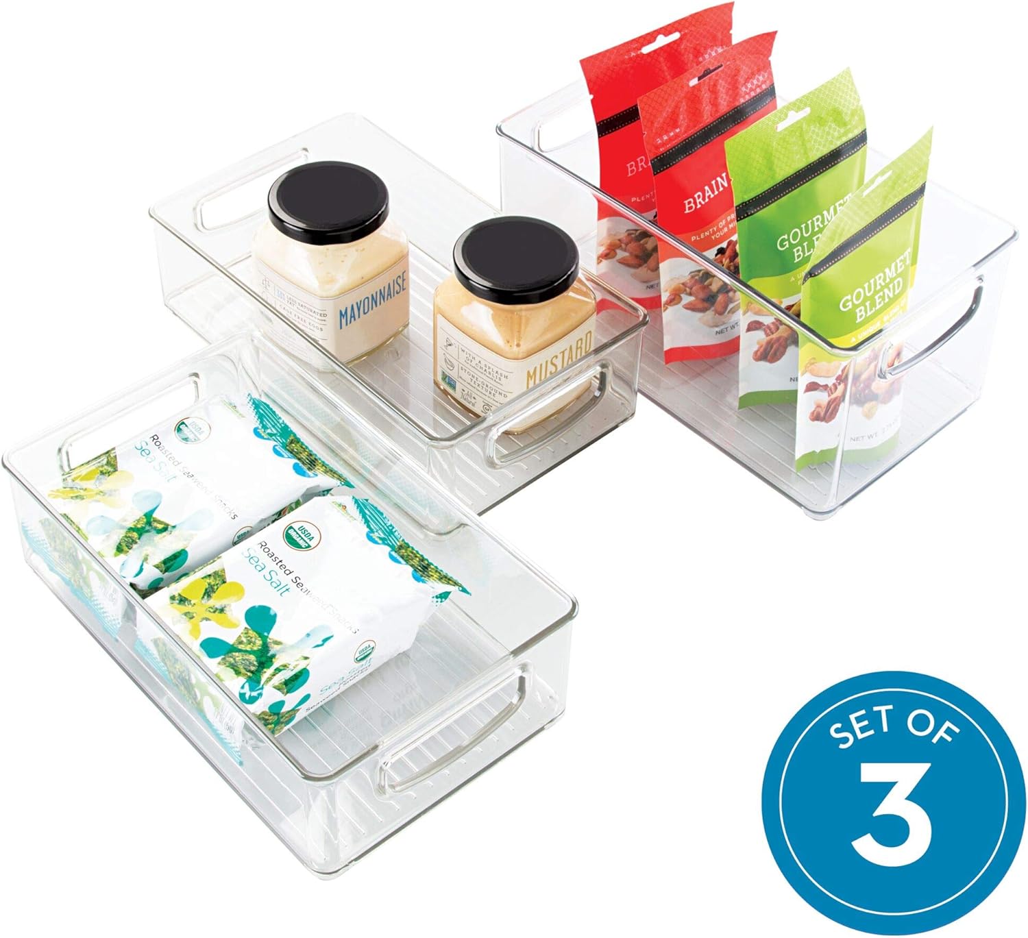 Amazon Com Idesign Plastic Storage Organizer Bin With Handles For