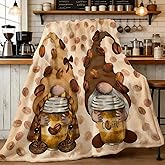 Ivarunner Gnome Blanket - Gnome Gifts for Women, Soft Fuzzy Fall Throw Blanket for Couch, Sofa, Coffee Gnome Blankets and Throws for Mom, Adults, Women, Girls, 50''x60''