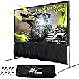 Elite Screens 123-Inch Portable ALR Projector Screen with Stand, Indoor/Outdoor, Height Adjustable, Ambient Light Rejecting (CLR/ALR) for Short and Ultra Short Throw Projectors – Model LPS123H-CLR2