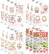 Katy Sue Easter Animals & Spring Florals Die-Cut Decoupage Sheets 12 Pack view 3