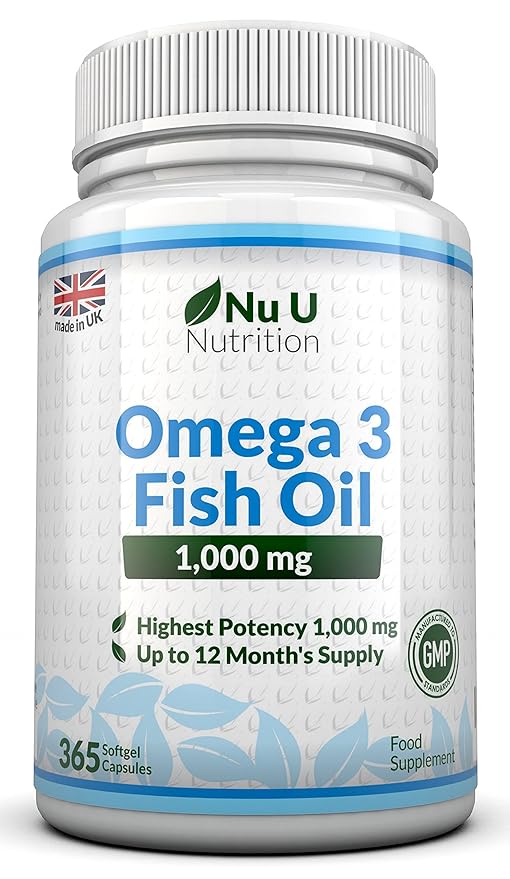 Omega 3 Aceite de Pescado 1000 mg 365 Cápsulas (Suministro Anual