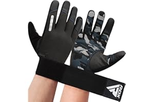 RDX Weight Lifting Gloves with Wrist Support -Touch Screen Full Finger Gym Workout, Breathable Anti Slip Padded Grip, Men Wom