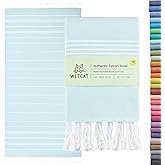 WETCAT Turkish Beach Towel Oversized (38"x71") 100% Turkish Cotton, Made in Turkey - Sand Free, Extra Large, Ultra Soft, Quic