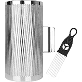 Ziqi 12" x 6" Stainless Steel Guiro Instrument with Metal Scraper