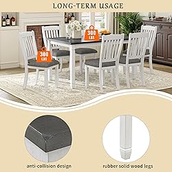 XD Designs Farmhouse Rustic 7-Piece Dining Table