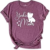 Yorkie Mom Shirt, Yorkshire Terrier Dog Mom T-Shirt for Women, Mothers Day Outfit, Mama Shirt, Dog Mother Shirt, Yorkie Shirt Grey