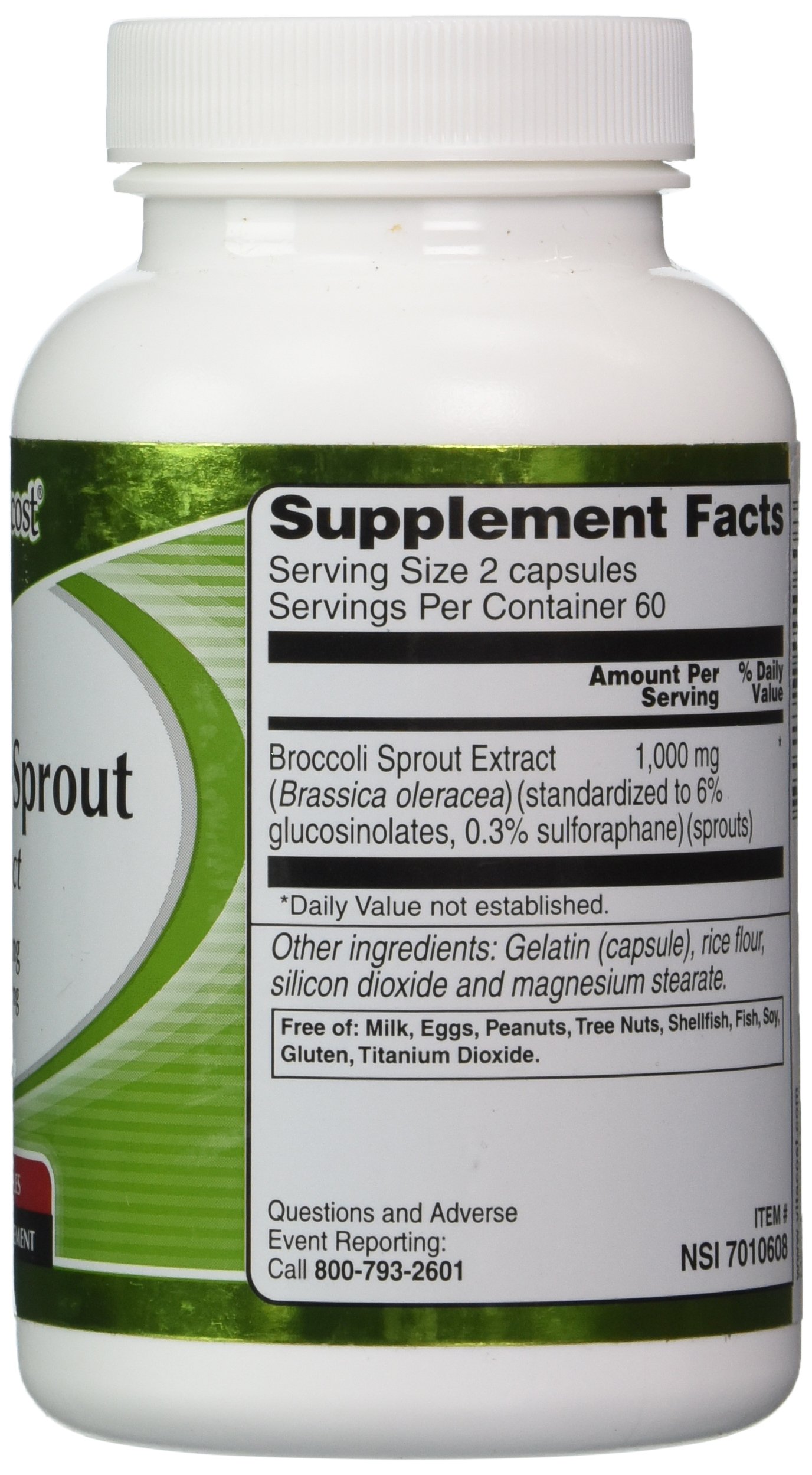 Vitacost Broccoli Sprout Extract 1,000 mg per serving 120 Capsules
