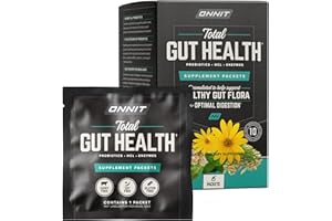 ONNIT Total Gut Health - Complete Probiotics & Digestive Enzyme Supplement for Women & Men - 5 Strains of Probiotics, Prebiotics, Enzymes, Betaine HCL