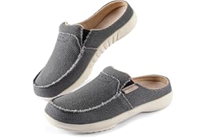 LazyStep Men's Orthopedic Slippers with Arch Support, Slip on Indoor Outdoor House Shoes