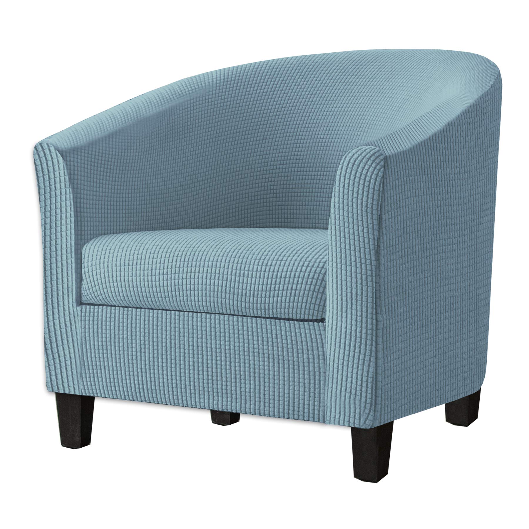 Photo 1 of SHILV. HOME 2 Piece Tub Chair Covers with Cushion Cover, Stretch Jacquard Furniture Cover,Armchair Protector Slipcover Removable Machine Washable (Sky Blue)