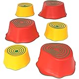 edxeducation - 63095 Step-a-Trail - Stumps - 6 Piece Obstacle Course for Kids - 18m+ - Indoor and Outdoor - Build Coordinatio