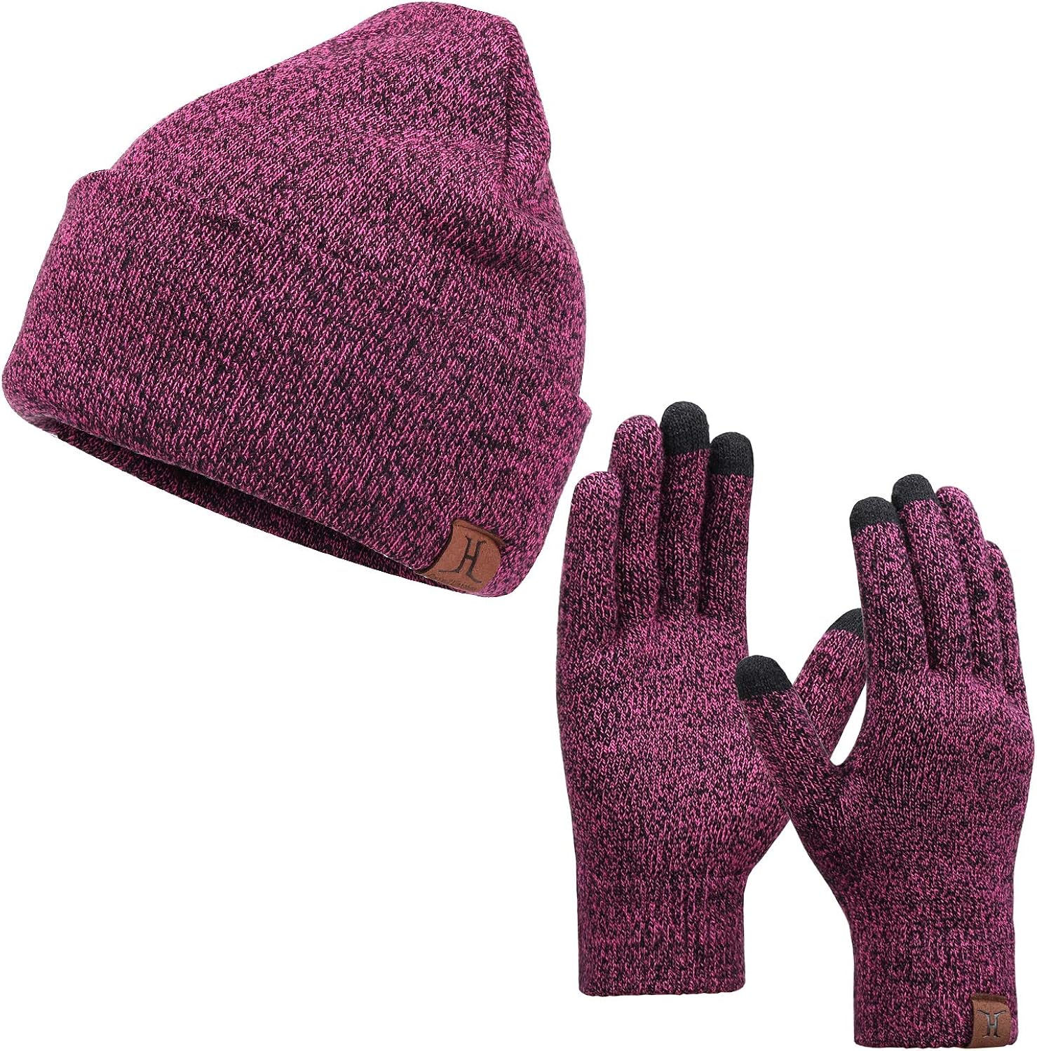 Winter Men Beanie Hat, Scarf, Touch Screen Gloves, 3 Pieces Winter Warm Clothing Set For Men, Black, One Size at  Men’s Clothing store