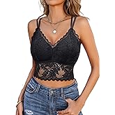 Avidlove Lace Bralette for Women V Neck Camisoles Racerback Adjustable Strap Sexy Crop Tops