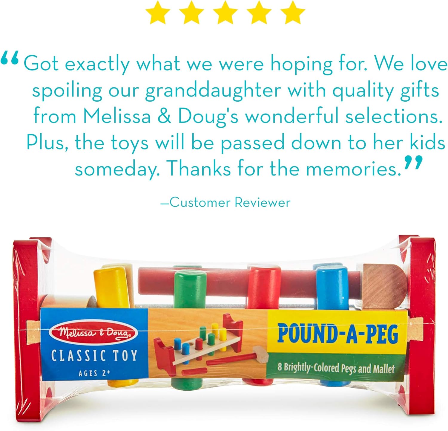 wooden hammer and peg set