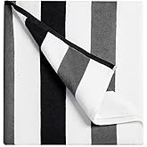 Bornbay Cotton Oversized Beach Towel - Extra Large 40"X70" Plush Thick Mens Beach Towels, XL Fluffy Stripe Pool Towels Charcoal Gray Swimming Towel for Adults Mens Women