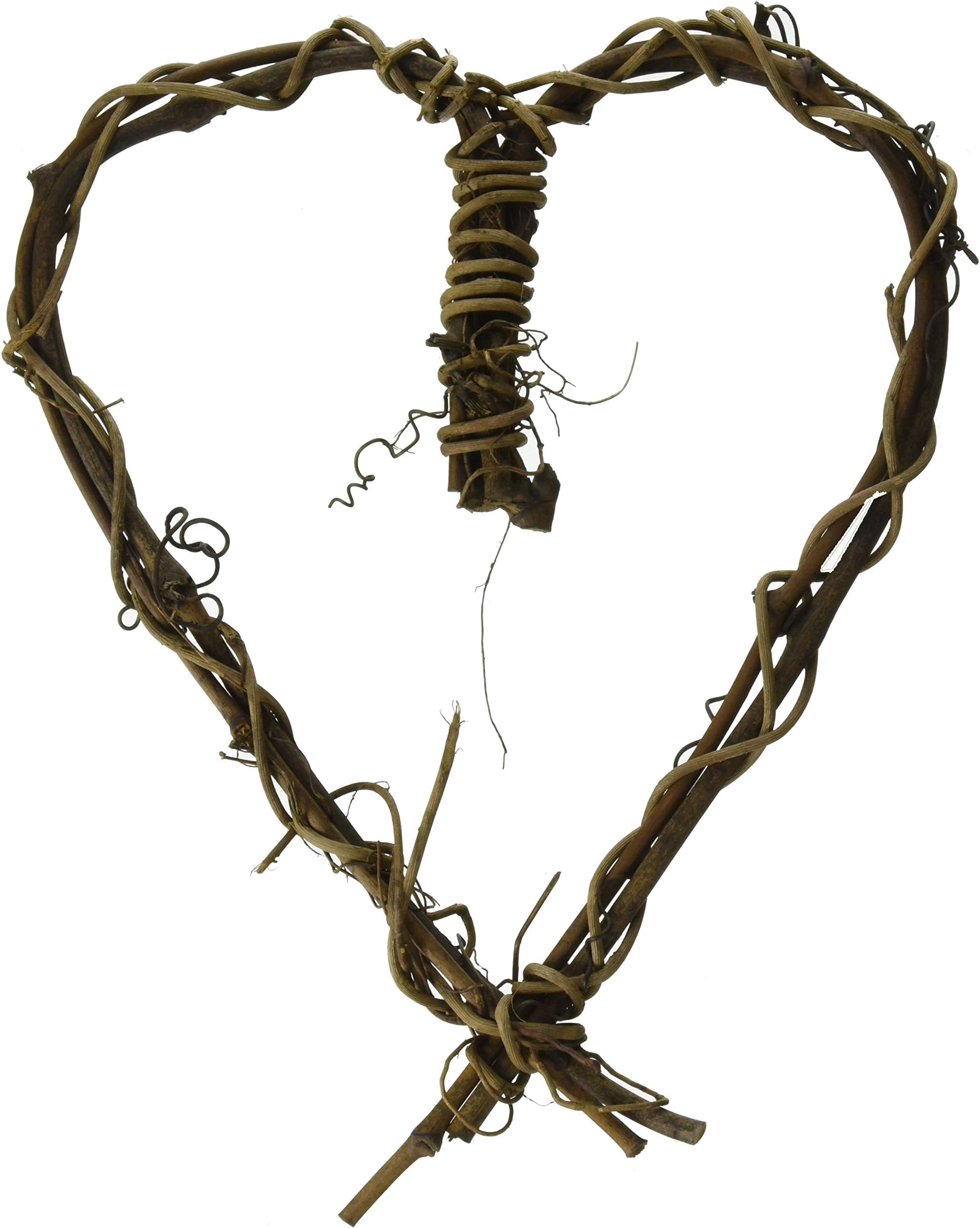 Darice 2802-09 Woven Grapevine Heart Wall Hanging, 12", Brown