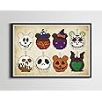 Spooky Disney Caramel Apples POSTER! (up to 24" x 36") - Halloween - Candy - Disneyland - Disney World - Illustration - Micke