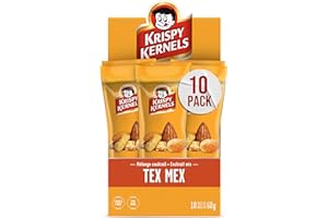 Krispy Kernels | Salty & Spicy Cocktail Mix TEX MEX, Premium Quality Mixed Nuts (10 x 60g)