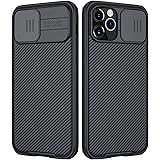 imluckies Compatible for iPhone 12/12 Pro Case with Camera Cover, Hard PC Back & Soft Bumper, Protective & Slim Fit, Camera P