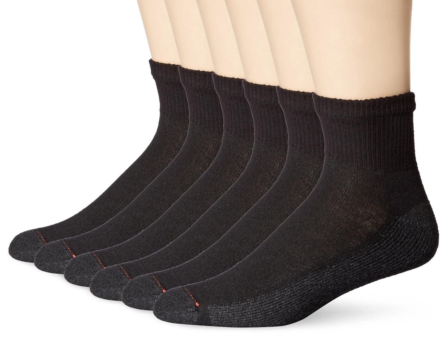 Hanes Men's Big and Tall ComfortBlend Ankle Socks 911/6P, Black, 1214