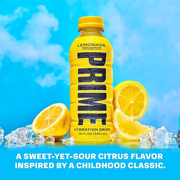 PRIME HYDRATION VARIETY – ICE POP, STRAWBERRY BANANA, LEMONADE, SPORTS DRINKS, ELECTROLYTE ENHANCED FOR ULTIMATE HYDRATION, 250MG BCAAS, B VITAMINS, ANTIOXIDANTS, LOW SUGAR, 12 FL OZ, 15 PACK