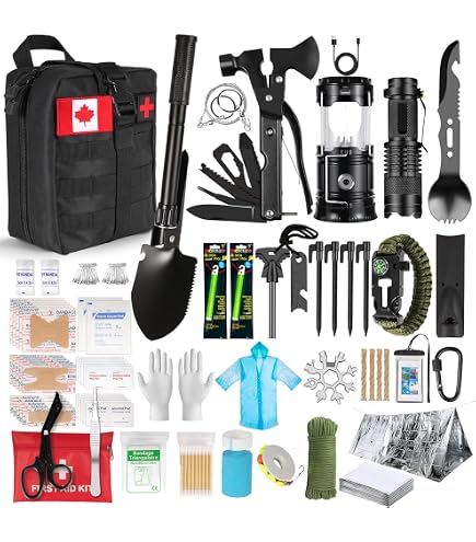 Kit De Survie 12 En 1 Planche De Camping Randonnée Outils De Survie D Outils Survie Urgence Lampe Poche Item 11713200