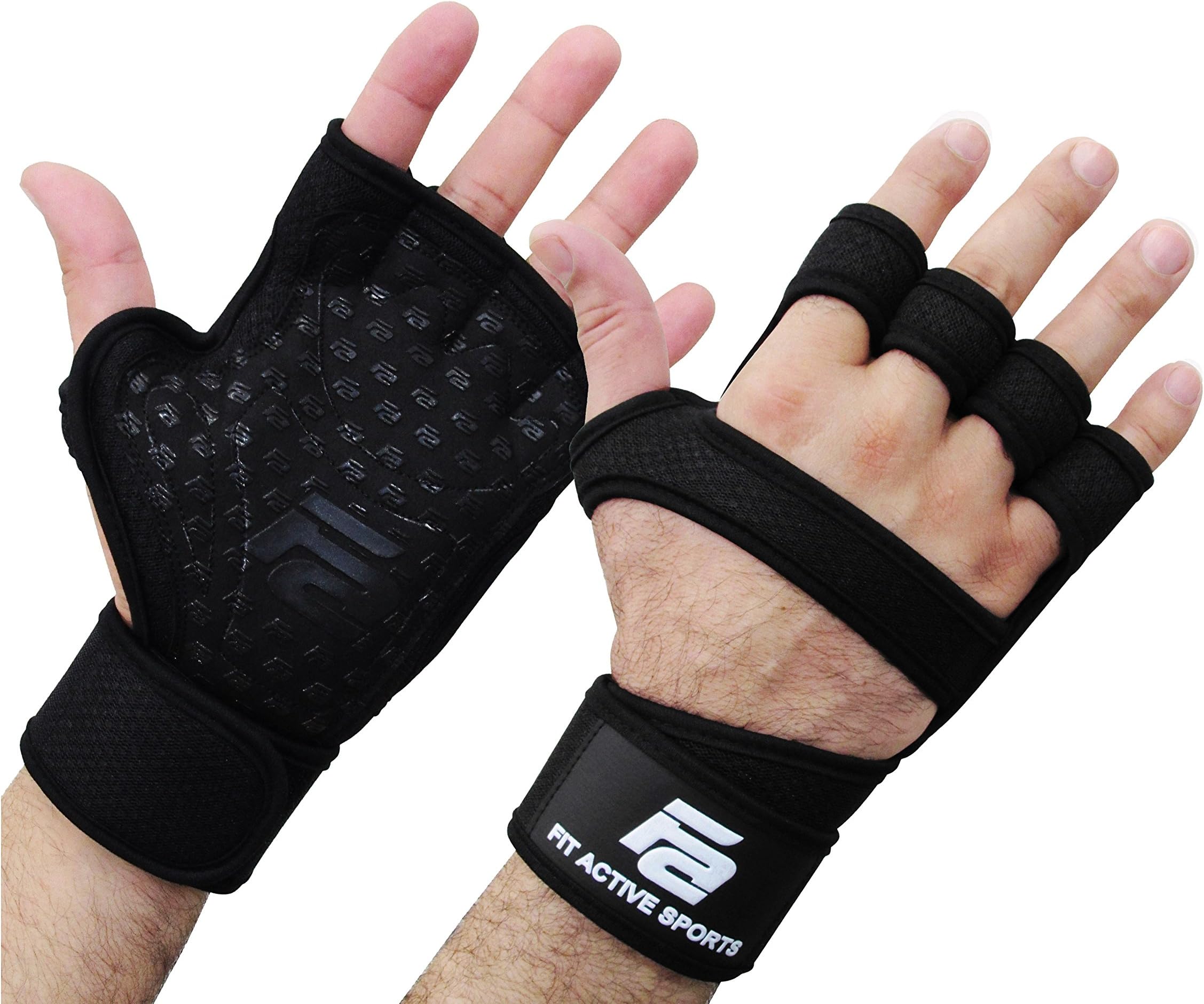 Fit Active Sports RX1 Weight Lifting Gloves for Workout, Gym Cross Training - Pull Ups, Kettlebells, Deadlifts, Weightlifting - Men & Women - More Grip, More Reps