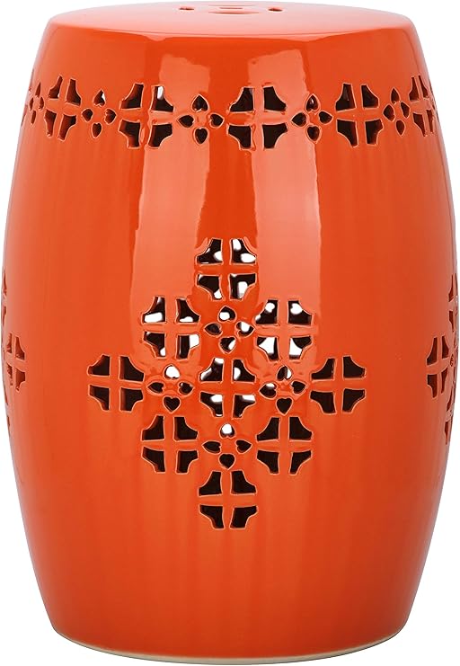 Amazon Com Safavieh Acs4535d Quatrefoil Ceramic Decorative Garden