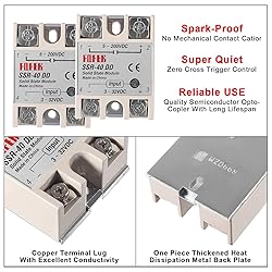 Coliao 3pcs SSR-40DD Solid State Relay DC to DC