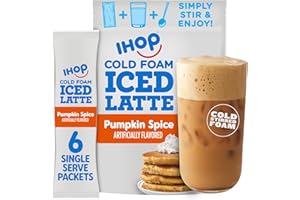 IHOP Pumpkin Spice Iced Latte with Cold Foam Instant Coffee Beverage Mix (6 Packets)