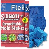 Remeltable Silicone Mold Making Kit 2 POUNDS. - Easier Than Silicone Mold Maker. Reuse 30x, No Mix, Non-Toxic, Food-Contact Safe for Plaster, Resin, Epoxy, Chocolate, Wax, picky pad &amp; Soap Mold