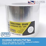 ArmaKit Aluminium Foil Tape 100mm x 50m Self Adhesive Heat Reflective view 2