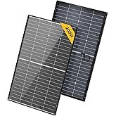 BougeRV 12V N-Type 16BB 200W Bifacial Solar Panel, 12V 200 Watt Solar Panel, for RV Camping Boat Marine Log Cabin Roof, Black