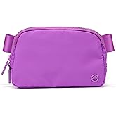 Pander Two Way Zipper Fanny Pack Nylon Everywhere Belt Bag for Women, Water Repellent Waist Packs, Crossbody Bags with Adjustable Strap (Violet).