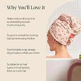 Kitsch XL Microfiber Hair Towel Wrap Cherry Print 40x24 Inches view 5