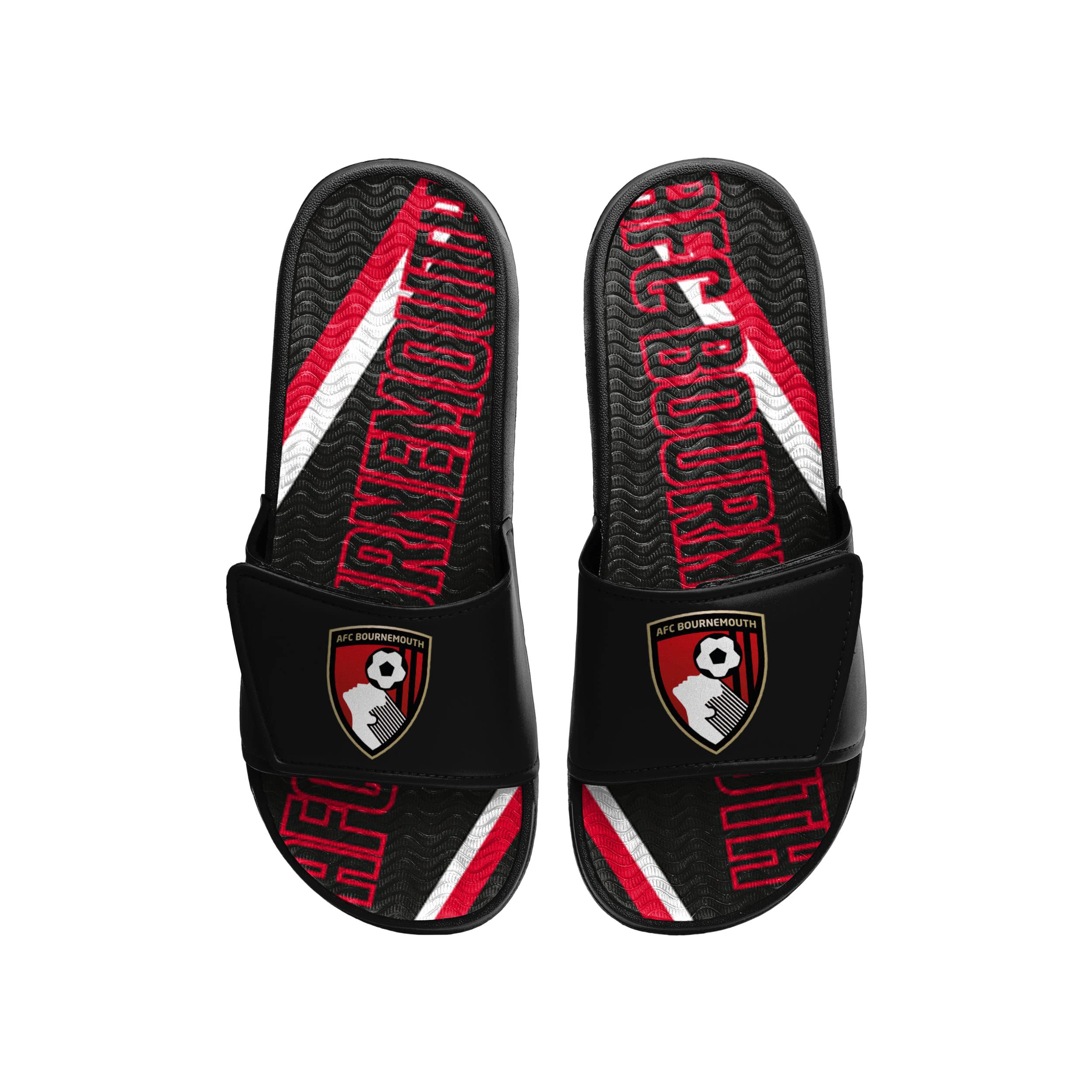 FOCO Championship Football AFC Bournemouth Fan Mens Size 6/7 Gel Pool Shower Slides