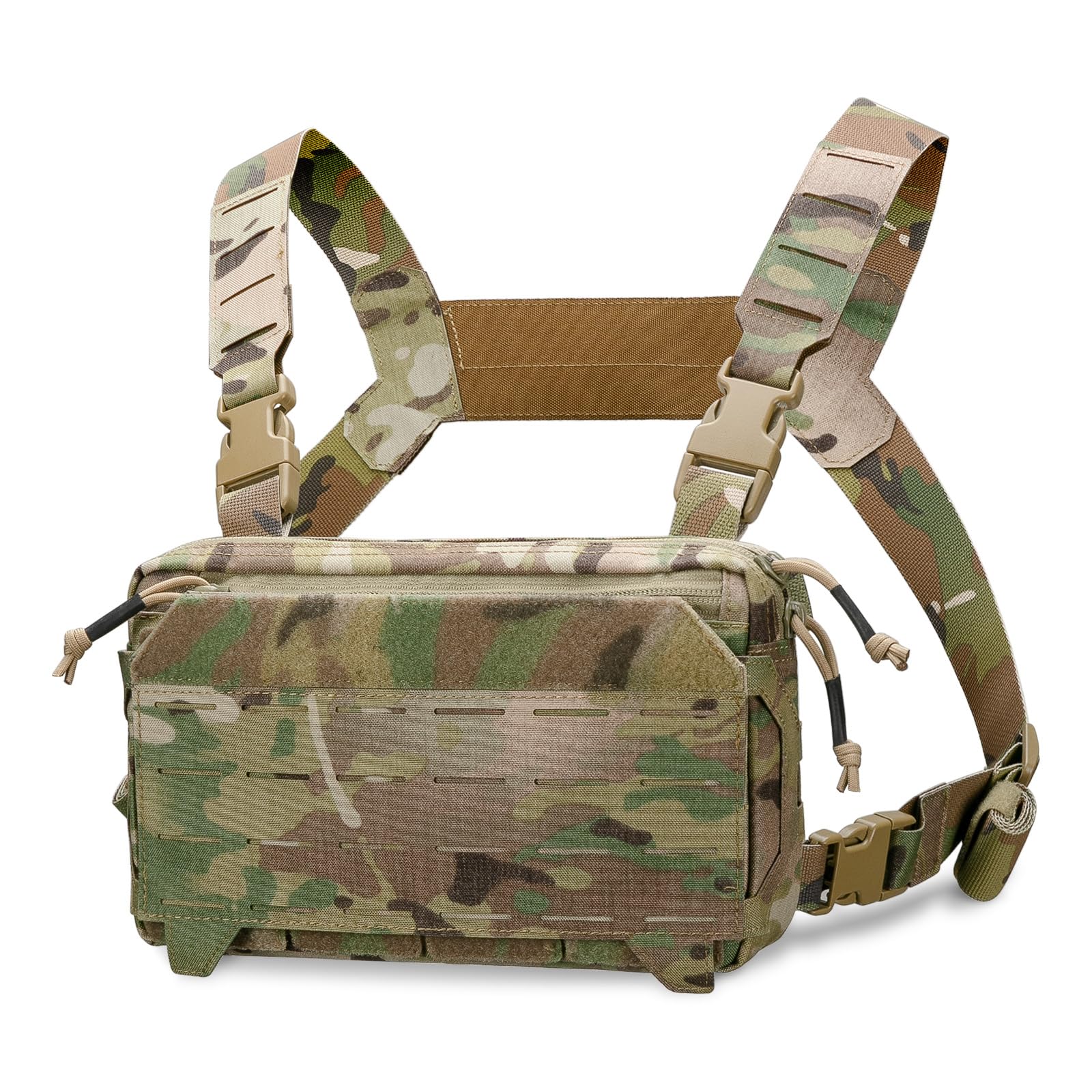 EXCELLENT ELITE SPANKER Men Tactical Chest Rig Bag Military Vest Chest Rig Adjustable Chest Pack (Multicam)
