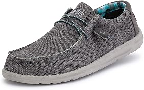 Hey Dude Men's Wally Sox Charcoal Size 