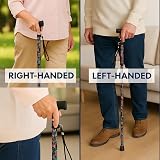 Life Folding Walking Stick for Women & Men – Lightweight Aluminium Cane 84-94cm view 2