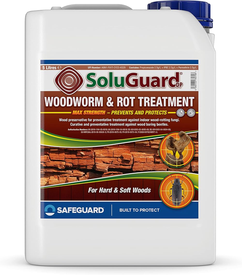 Safeguard Soluguard Woodworm & Rot Treatment 5 Litre Clear Ready to Use