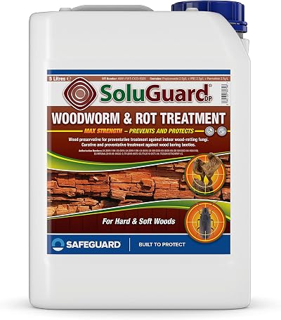 Safeguard Soluguard Woodworm & Rot Treatment 5 Litre Clear Ready to Use